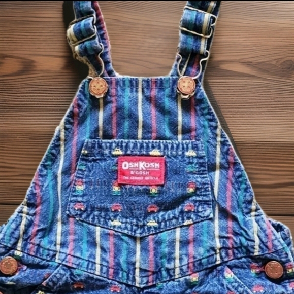VTG Oshkosh B'Gosh Traffic Lights/Cars Overalls. Size 24 months Made in the USA - Picture 2 of 9